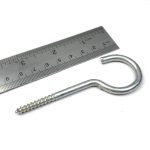 قلاب سقفی رزوه دار بسیار بزرگ با سایز 9 سانتیمتر ارتفاع و 4.4 سانتیمتر عرض حلقه و همچنین ضخامت 5 میلیمتر که برای آویزان کردن اجسم بسیار سنگین مناسب می باشند.