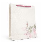 نمای روبری ساک هدیه گیلاسیک مدل رز لطیف Soft Rose