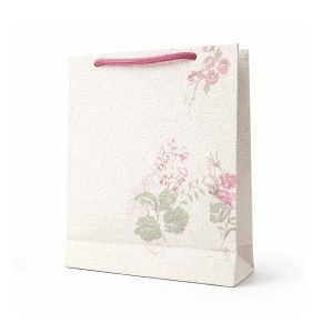 خرید ساک هدیه دست ساز لوکس مدل رز مهتاب Moonlight Rose gift bag، ساخته شده از کاغذ دیواری برجسته. مناسب عطر، اکسسوری و هدیه‌های خاص. ابعاد 18×16×5 سانتی‌متر.