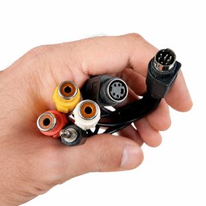 کابل تبدیل نایاب ۸ پین S-Video به AV، فیش S-Video مادگی و جک صدا (All-in-One VIVO)
