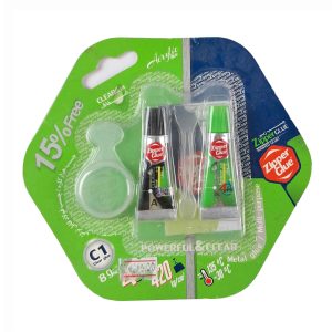 چسب دوقلو شفاف زیپر (Zipper Glue) مدل C1 وزن ۸ گرم
